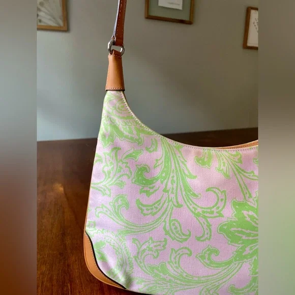 Vintage Coach Pink & Green Paisley Girlie Hobo Y2K 2001 - Picture 15 of 15